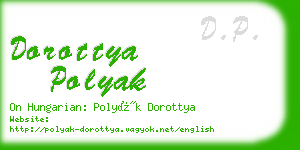 dorottya polyak business card